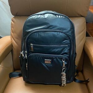 Chic Black Kids Backpack with Keychain